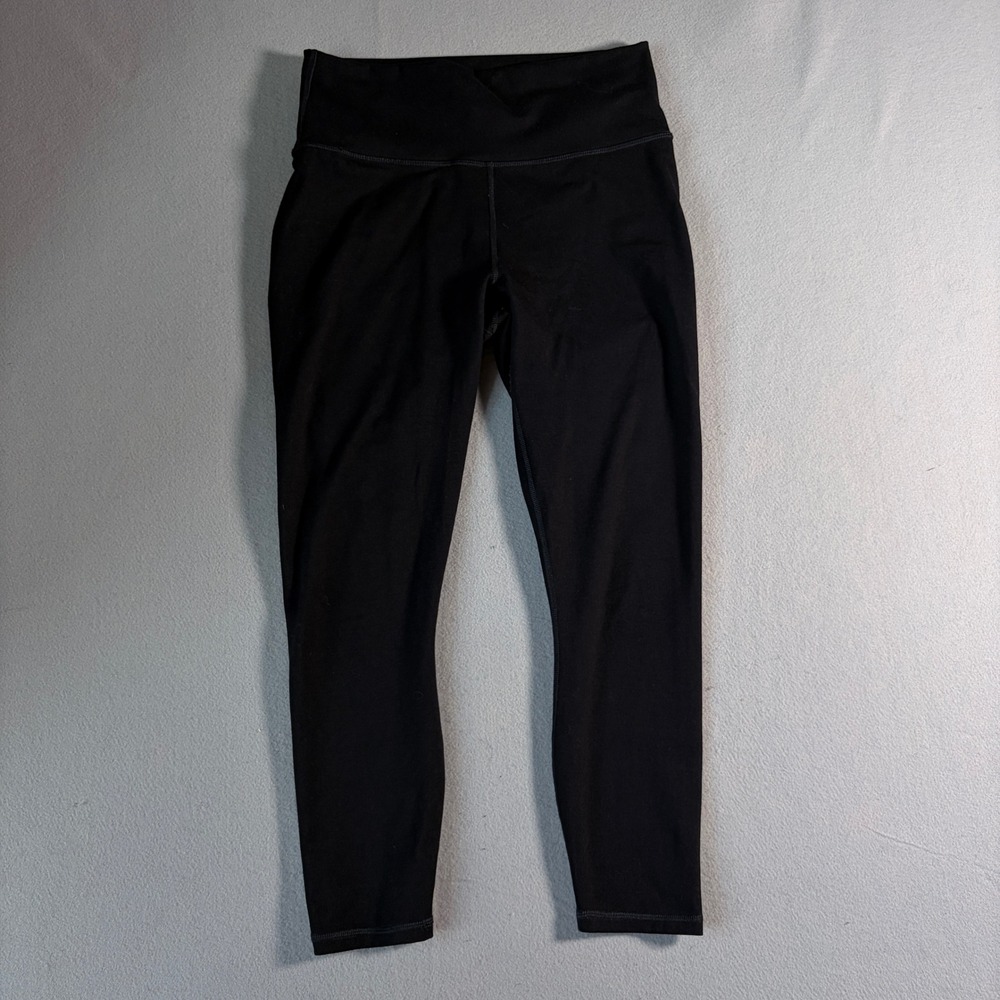Fabletics Womens High Waisted Black Athletic Yoga Leggings 7/8 Length Small